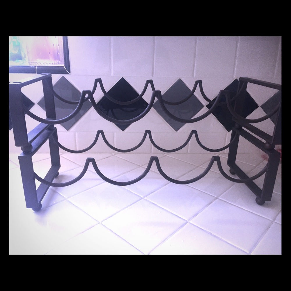 Wine racks- 2 wine racks that stack- holds 8 btls